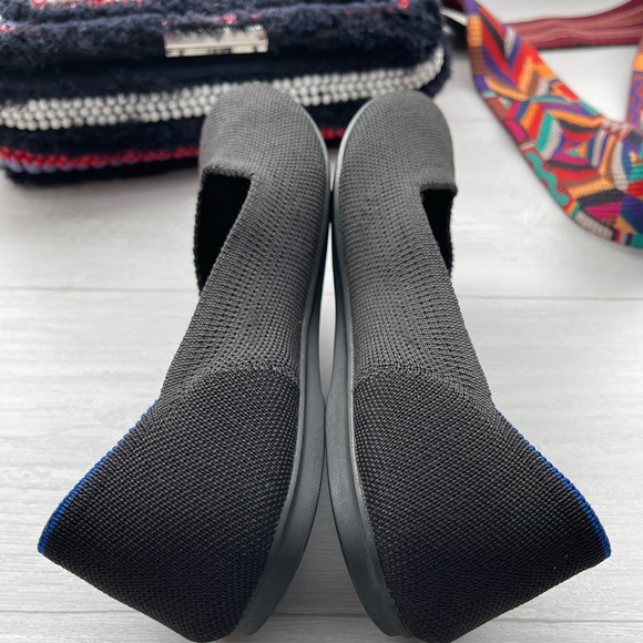 ROTHY’S The Flat Round Toe Ballet Flats Size 7 (Black) - Picture 4 of 17